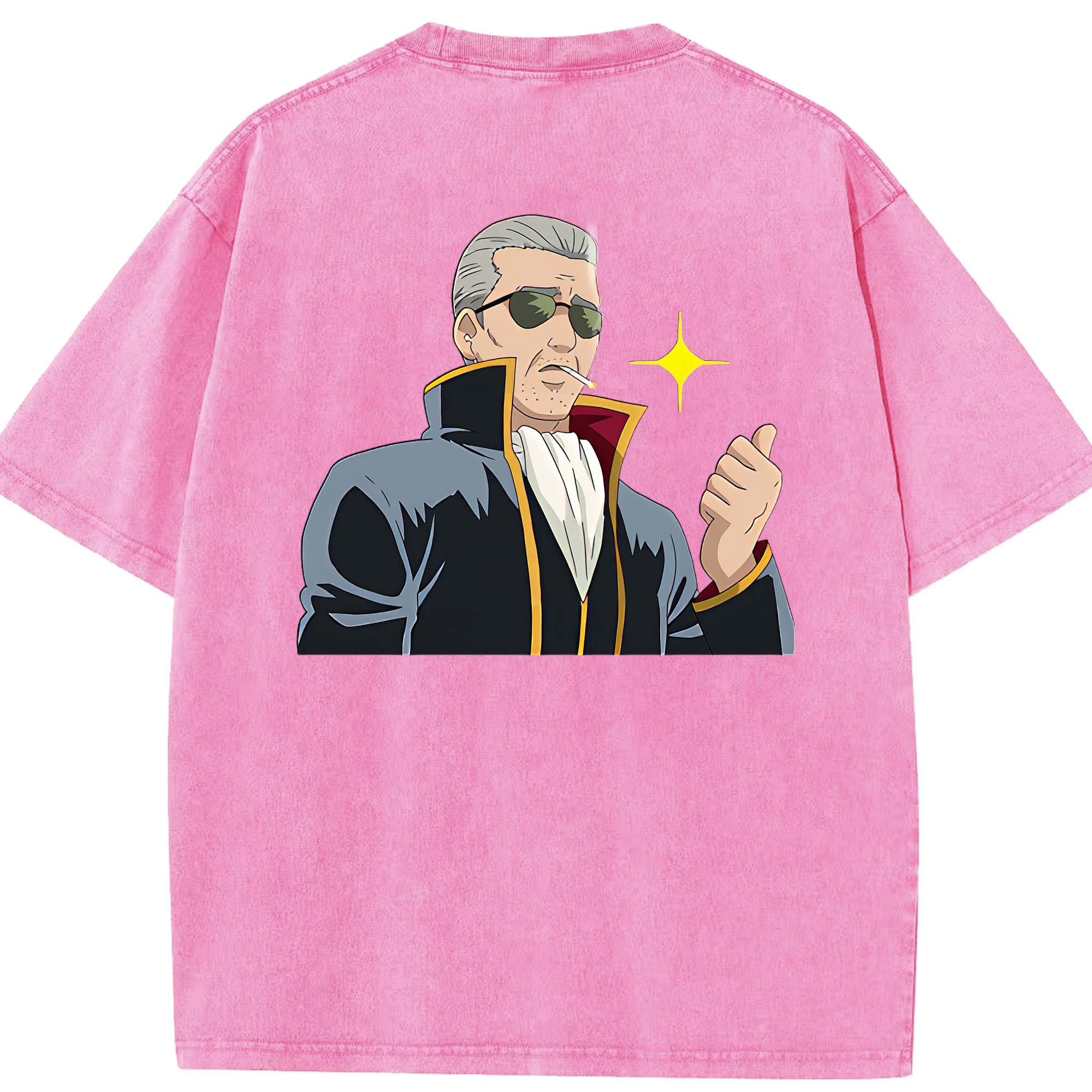 （画像用） ぎんたま 坂田銀時（さかたぎんとき） 神楽 志村新八（しむら しんぱち） GINTAMA Sakata Gintoki Kagura Shimura Shinpachi 綿100% ヴィンテージ風 半袖Tシャツ（背面プリント）